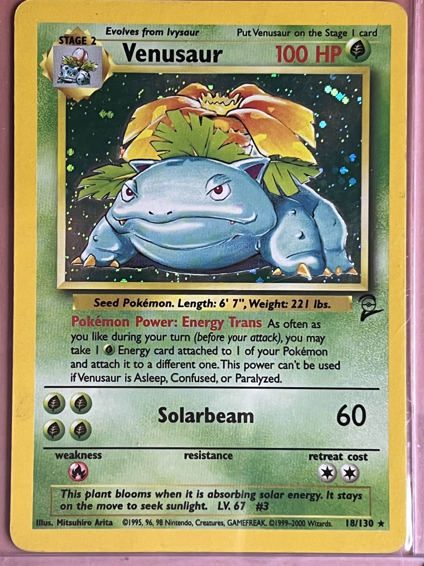 Venusaur • Holo Rare • 18 Base Set 2