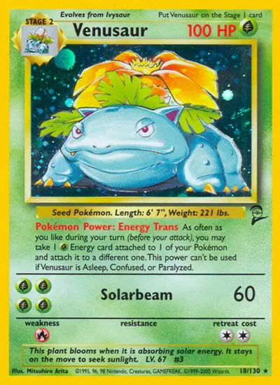 Venusaur • Holo Rare • 18 Base Set 2