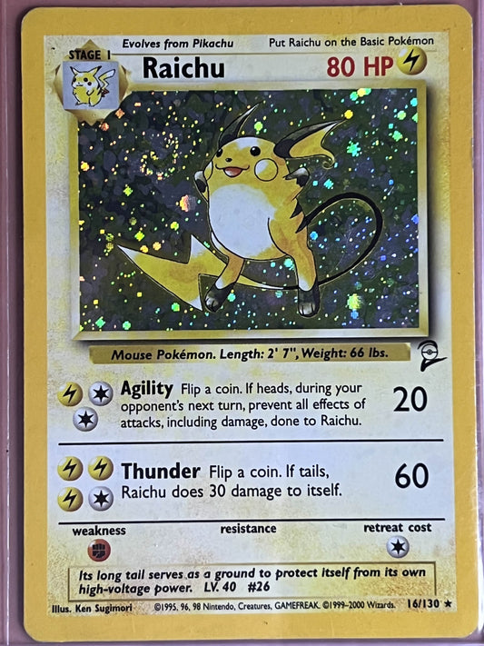 Raichu • Holo Rare • 16 Base Set 2