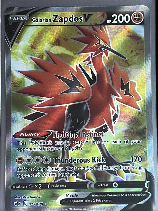 Galarian Zapdos V (Full Art) • Ultra Rare • 173/198
