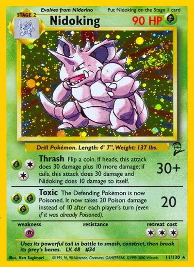 Nidoking • Holo Rare • 11 Base Set 2