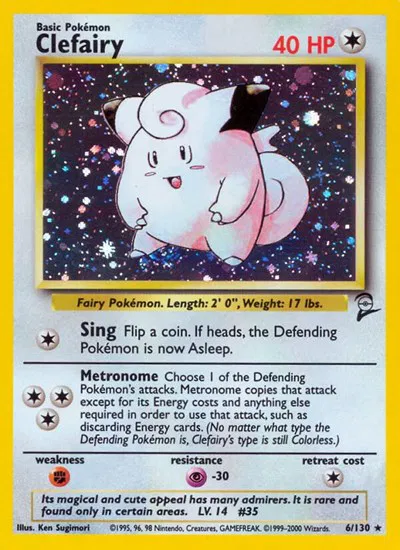Clefairy • Holo Rare • 6 Base Set 2