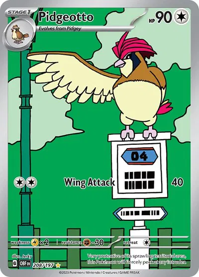 Pidgeotto • Illustration Rare • 208/197