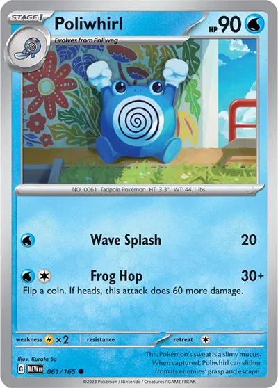 Poliwhirl (Reverse Holofoil) • Common • 061/165