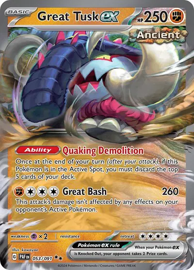 Great Tusk ex • Double Rare • 053/091