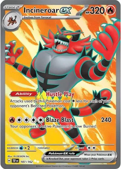 Incineroar ex • Ultra Rare • 187/162