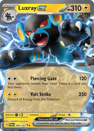 Luxray ex • Double Rare • 068/167